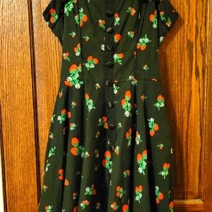 Hell Bunny xl strawberry pin up rockabilly dress